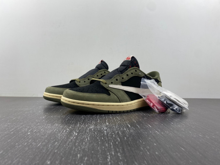 TRAVIS SCOTT AIR JORDAN 1 LOW OG BLACK OLIVE DM7866-002