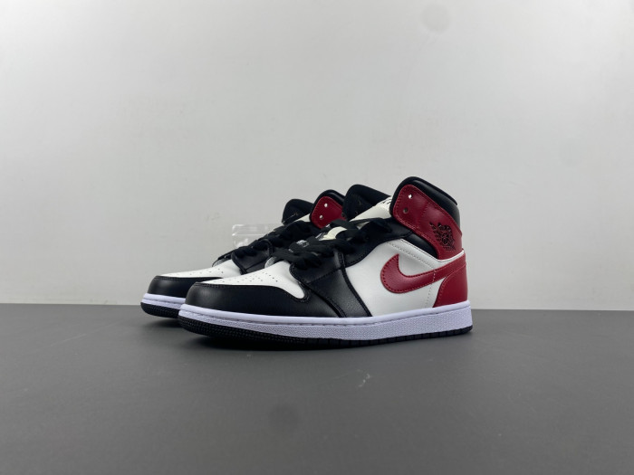 Air Jordan 1 Mid Black Toe “Gym Red” BQ6472-160