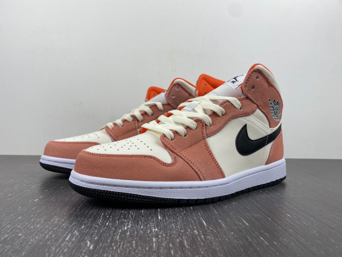 Jordan 1 Mid SE Orange Suede (GS) - DV1336-800