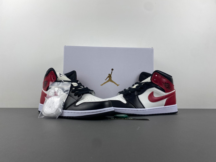 Air Jordan 1 Mid Black Toe “Gym Red” BQ6472-160