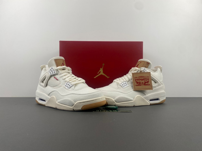 Levi s x Air Jordan 4 Retro White Denim AO2571-100