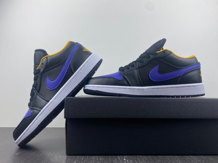 Air Jordan 1 Low "Black/Dark Concord" 553558-075