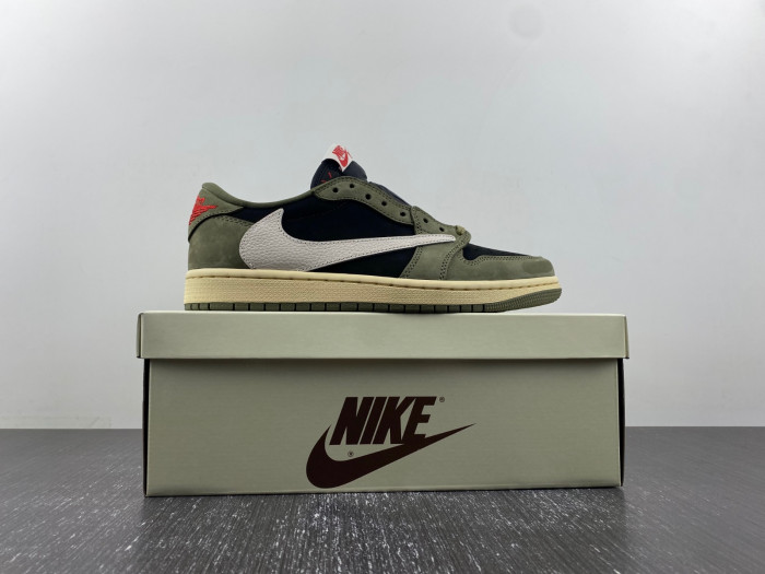 TRAVIS SCOTT AIR JORDAN 1 LOW OG BLACK OLIVE DM7866-002