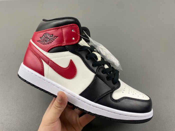 Air Jordan 1 Mid Black Toe “Gym Red” BQ6472-160