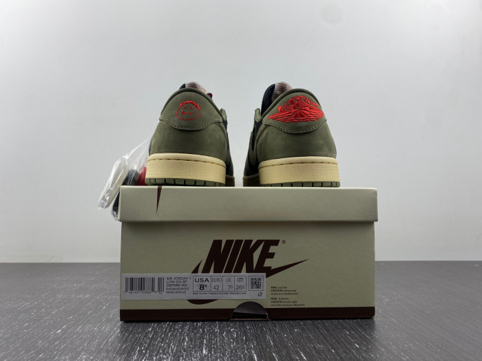 TRAVIS SCOTT AIR JORDAN 1 LOW OG BLACK OLIVE DM7866-002