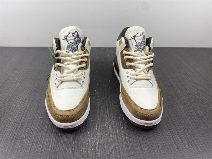 Air Jordan 3 Retro SE White Dark Brown Green 398614-500