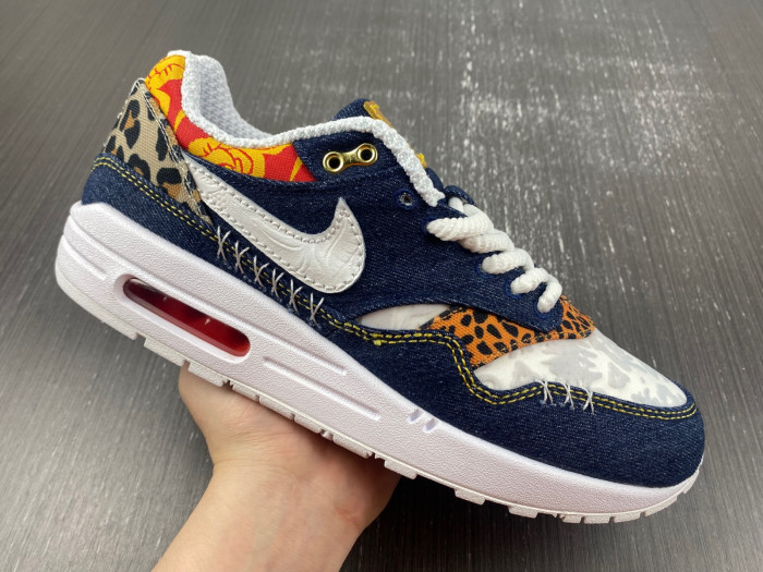 Nike Air Max 1 Premium Denim Leopard Men