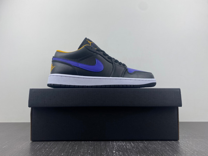Air Jordan 1 Low "Black/Dark Concord" 553558-075