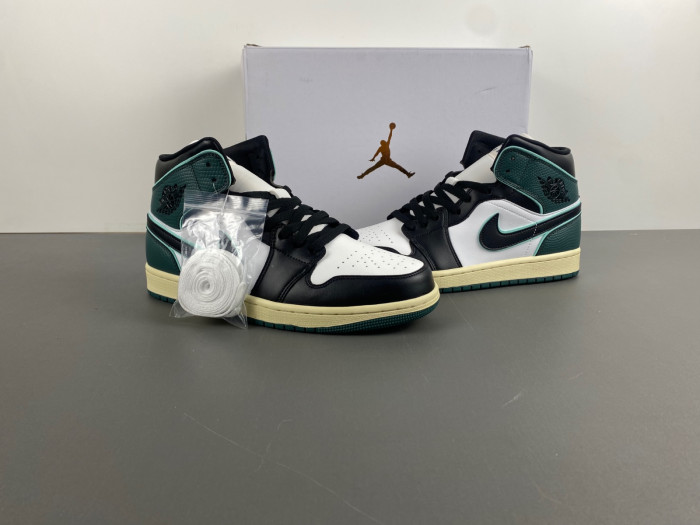 Air Jordan 1 Mid "White/Black/Oxidized Green" FQ7818-100