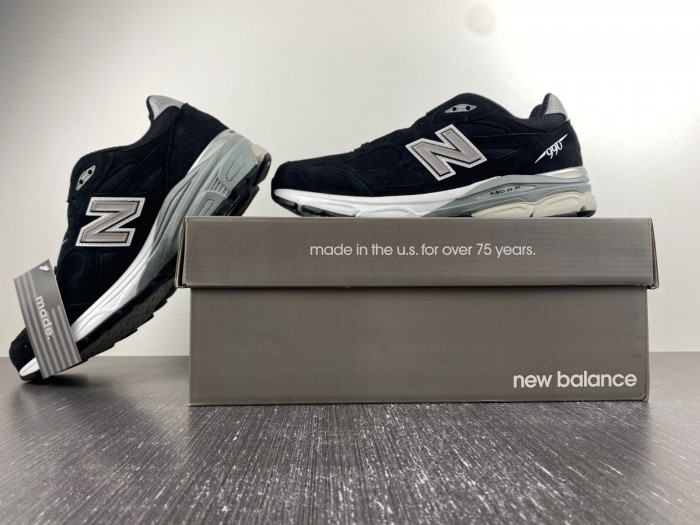 New Balance 990v3 MiUSA Black White Men