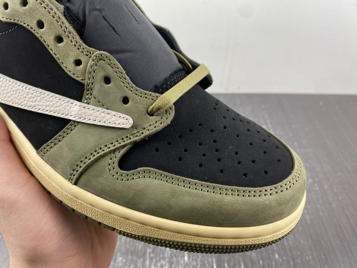 TRAVIS SCOTT AIR JORDAN 1 LOW OG BLACK OLIVE DM7866-002
