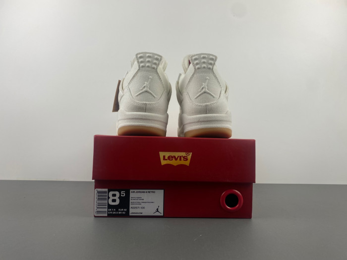 Levi s x Air Jordan 4 Retro White Denim AO2571-100