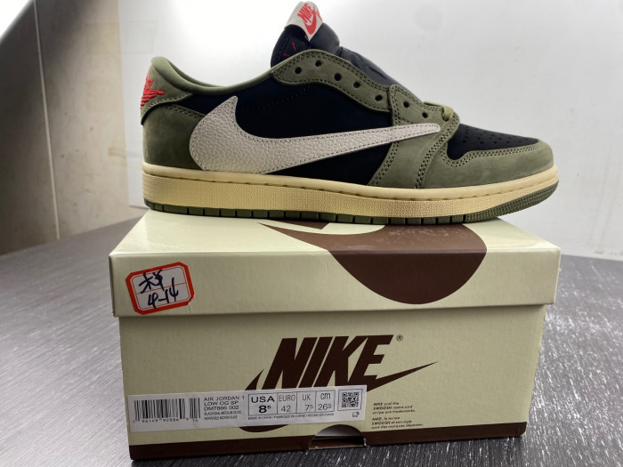 TRAVIS SCOTT AIR JORDAN 1 LOW OG BLACK OLIVE DM7866-002