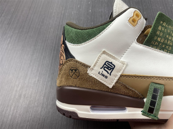 Air Jordan 3 Retro SE White Dark Brown Green 398614-500