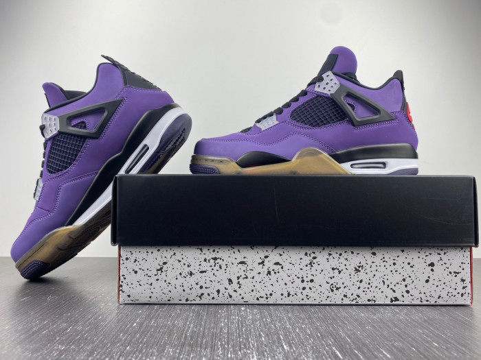 Travis Scott x Air Jordan 4 Retro Purple Suede White Midsole AJ4-766302
