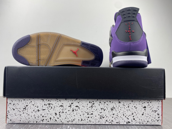 Travis Scott x Air Jordan 4 Retro Purple Suede White Midsole AJ4-766302
