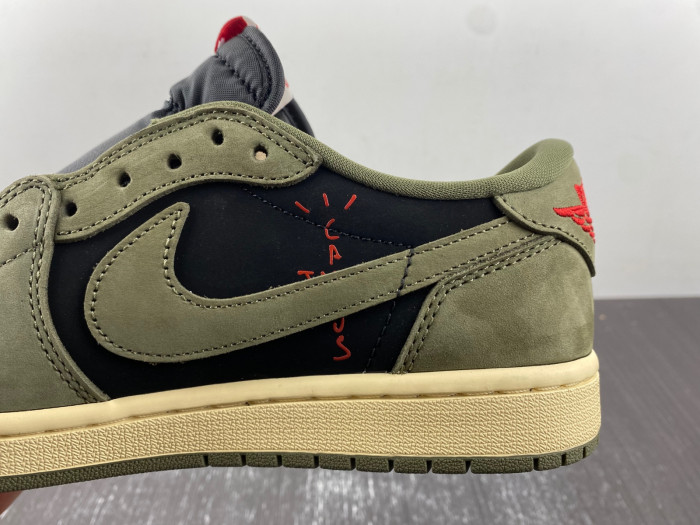 TRAVIS SCOTT AIR JORDAN 1 LOW OG BLACK OLIVE DM7866-002