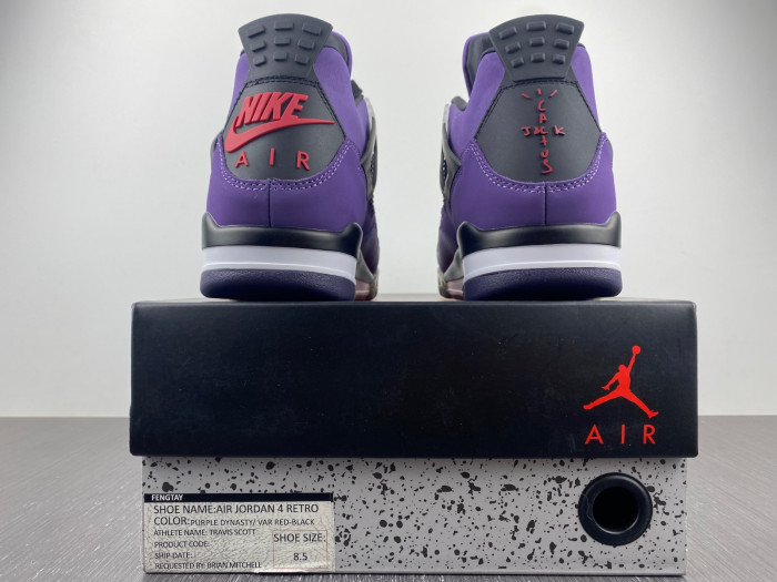 Travis Scott x Air Jordan 4 Retro Purple Suede White Midsole AJ4-766302