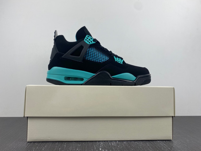 Air Jordan 4 Black Tiff any Green BQ7669-132