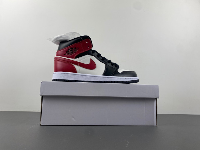 Air Jordan 1 Mid Black Toe “Gym Red” BQ6472-160