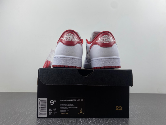 Jordan 1 Retro Low White Varsity Red - 705329-101
