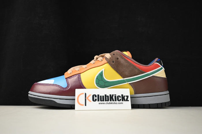 nike dunk low "what the S*per mario" custom dh0952-100