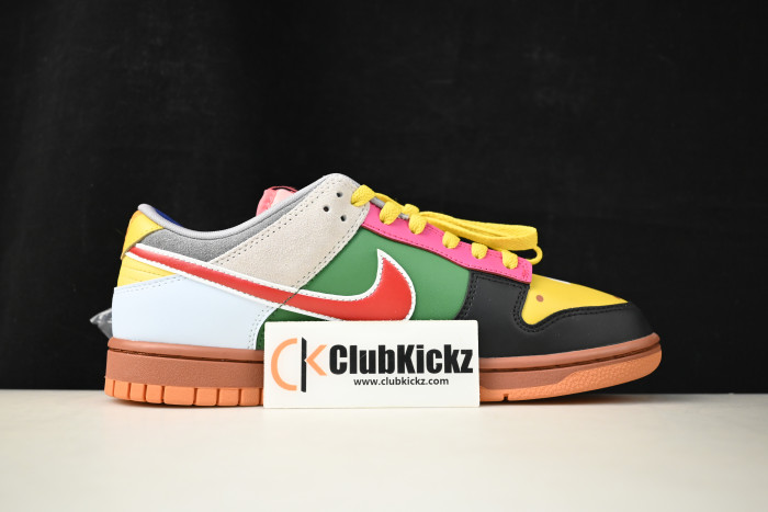nike dunk low "what the S*per mario" custom dh0952-100