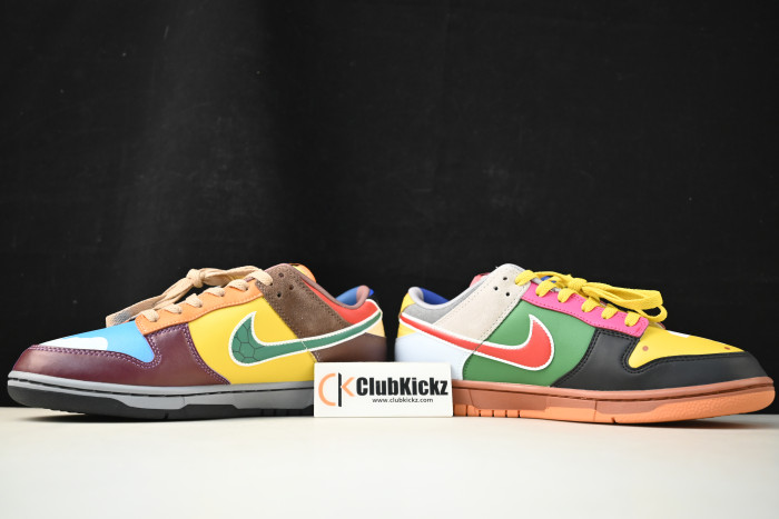 nike dunk low "what the S*per mario" custom dh0952-100