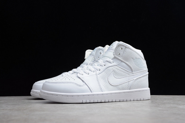 Air Jordan 1 Mid Triple White 554724-109