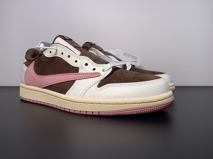 Travis Scott x Air Jordan 1 Low OG Dark Pony Pink Oxford DZ4137-206