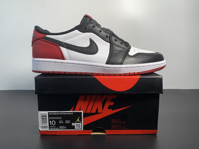 air Jordan 1 Retro Low OG Black Toe - CZ0790-106