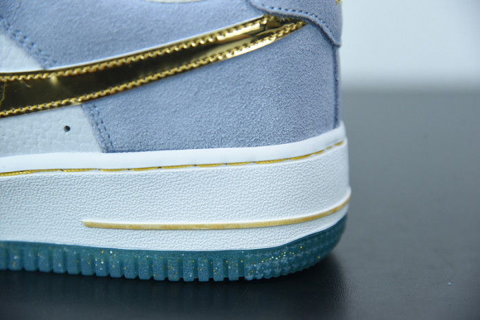Nike Air Force 1 07 AN20 White Psychic Blue Metallic Gold CT9963-100