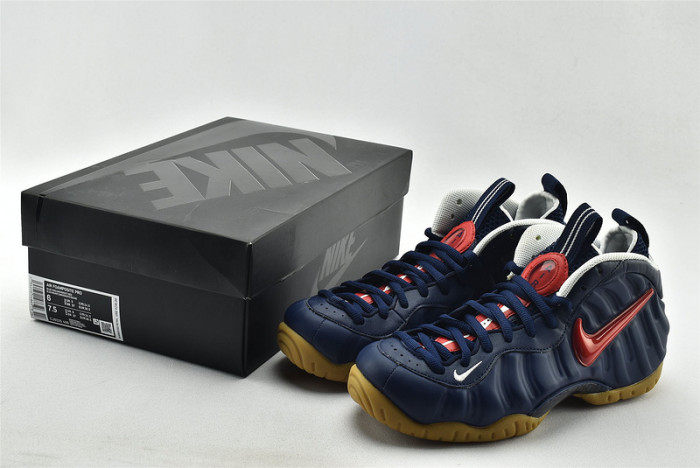 Nike Air Foamposite Pro Blue Void University Red - Cj0325-400
