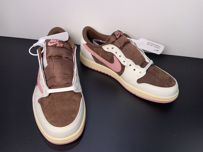 Travis Scott x Air Jordan 1 Low OG Dark Pony Pink Oxford DZ4137-206