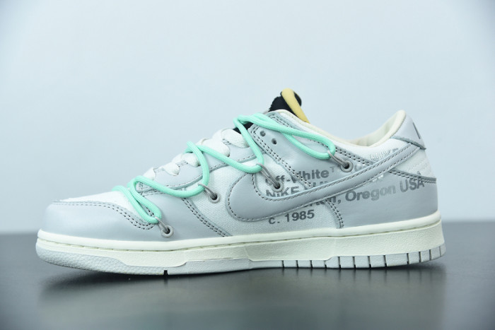 OFW x Nike SB Dunk Low 04 of 50 OW White Grey Green DM1602-114