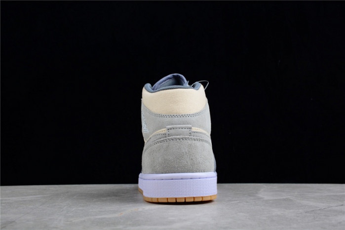 Air Jordan 1 Mid GS Grey Cream Suede DN4346-100