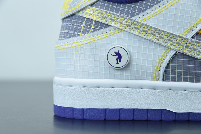 Union LA x Nike SB Dunk Low White Purple Metallic Sliver DJ9649-500