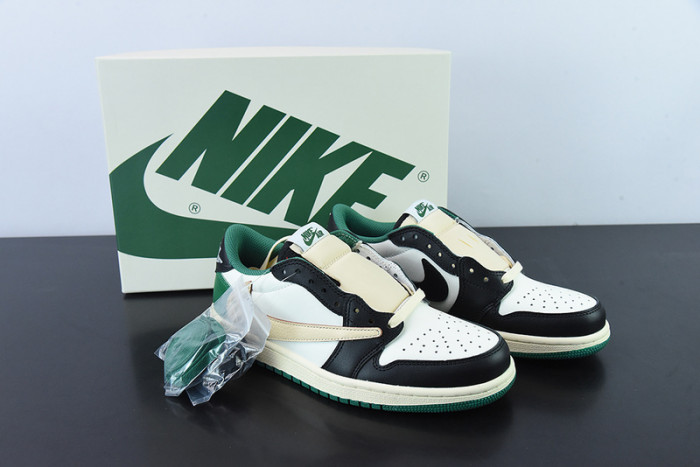 Travis Scott x Air Jordan 1 Retro Low Green Black White DM7866-128