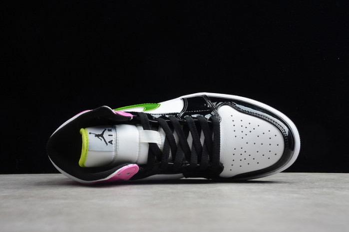 Jordan 1 Mid White Black Cyber Pink - CZ9834-100