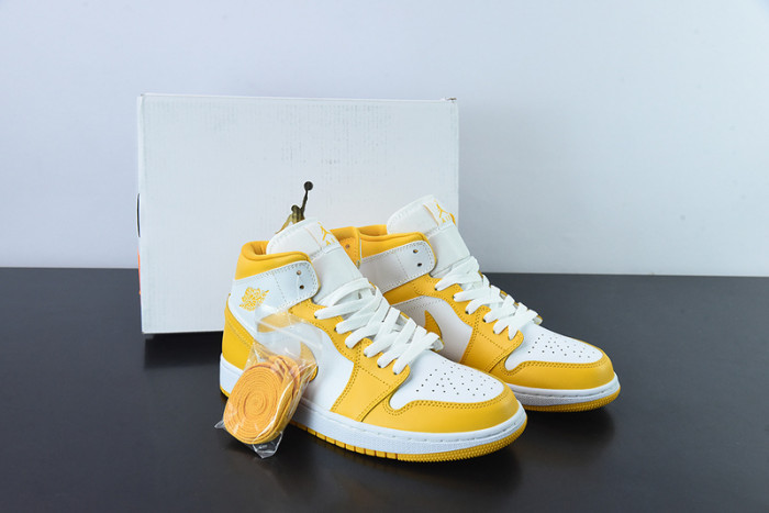 Jordan 1 Mid White University Gold (Women