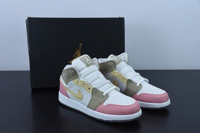 Air Jordan 1 Mid GS Pastel Grind DJ0338-100