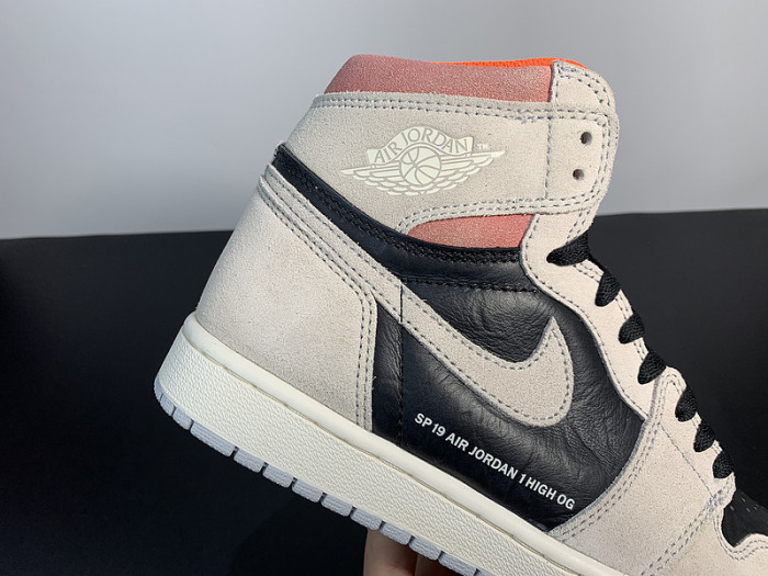 Air Jordan 1 Retro High Neutral Grey Hyper Crimson 555088-018
