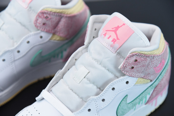 Air Jordan 1 Mid GS Paint Drip DD1666-100