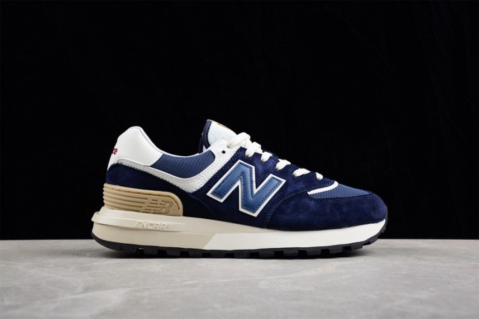 New Balance 574 Navy White Beige - U574LGBB
