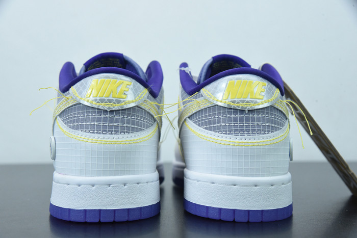 Union LA x Nike SB Dunk Low White Purple Metallic Sliver DJ9649-500
