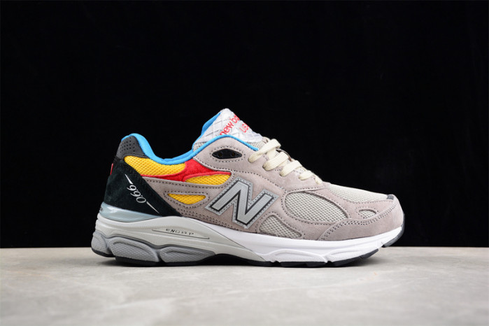 New Balance 990v3 Grey Blue Red Yellow M990ST3