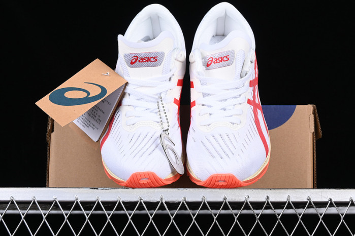 As*ic*s metaracer white sunrise red men