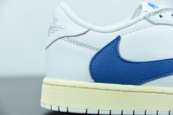 Travis Scott x Air Jordan 1 Low White Navy Blue CQ3277-100
