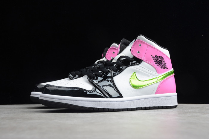 Jordan 1 Mid White Black Cyber Pink - CZ9834-100