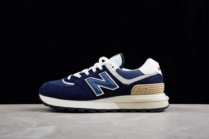 New Balance 574 Navy White Beige - U574LGBB